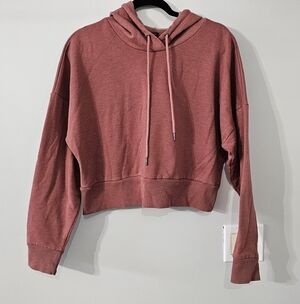 90 Degree By Reflex Mauve Cropped Boxy Hoodie